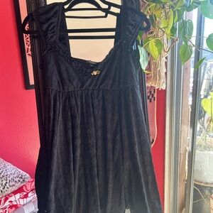 Black Sleeveless lace Dress